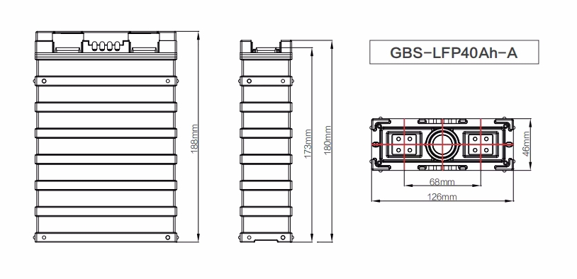 GBS 40Ah Dimension