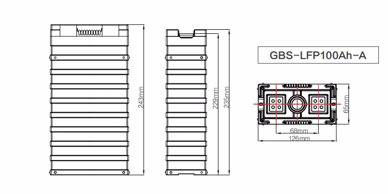 GBS-LFP100Ah-A Dimension