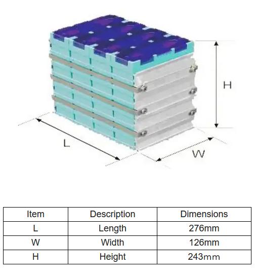 GBS 12V 100Ah LiFePO4 Battery Dimension